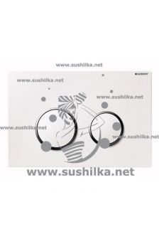 Клавиша Sigma 20 к UP320/UP700, рамка, кнопка белая/обод-хром, Geberit 115.778.KJ.1