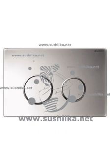 Клавиша Sigma 20 к UP320/UP700, рамка, кнопка-мат. хром/обод-глянц. хром, Geberit 115.778.KN.1