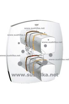 термостатический для ванны Grohe Grandera 19948IG0, комплект верхней монтажной части, хром/золото