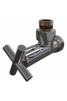 Вентиль угловой крест г/ш (цилиндр) G 3/4&quot; НГ х G 1/2&quot; НР арт. 06442