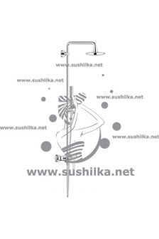 Grohe Eurodisc Cosmopolitan 23058002, душевая система с настенным однорычажным смесителем
