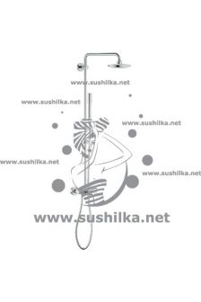 Grohe Concetto New 23061001, душевая система с однорычажным смесителем 