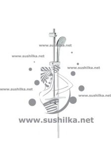 GROHE 27243001 Euphoria Душевой гарнитур Massage, 600 мм, полу-фиксированные крепления, 9,4 л/мин