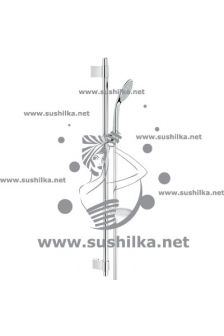 Grohe Euphoria 110 Mono 27269001, душевой гарнитур с металлическими передвижными креплениями, 900 мм