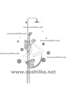 Grohe Euphoria 27297001, душевая система с переключателем, 390 мм