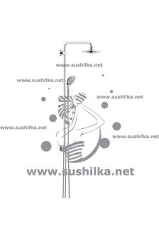 Grohe Euphoria 27421001, душевая система с переключателем, 450 мм