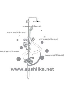 Grohe Euphoria 27474000, душевая система с однорычажным смесителем, 390 мм