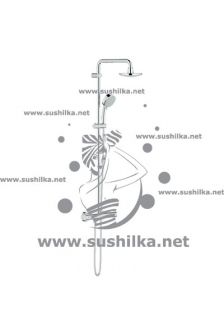Grohe Tempesta New Cosmopolitan 27922000, душевая система с термостатом для настенного монтажа