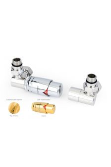 Автоматический терморегулятор 3D   левый (G 1/2&quot; НР х G 3/4&quot; НГ) 03-1421-0000