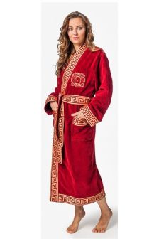 Халат для ванной банный махровый Миглиоре (Migliore), Tesoro, бордо, 46-48