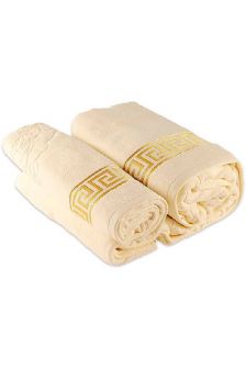 Полотенца набор из 2-х штук (100х150 см / 50х90 см), бежевый, Migliore TESORO