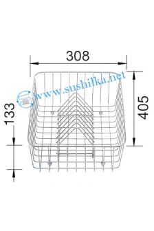 Корзина для посуды с держателями 405 x 308 x 136 мм