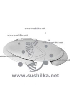 Сиденье с крышкой жесткое, с усиленными металлическими петлями, белое, для унитаза 63500, Ifo C60114