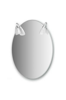 Овальное зеркало со светильниками (60х80 см) ELLUX CLASSIC CLA-A2 0013