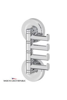 ELLUX ELE 004 Крючок поворотный четверной (хром)