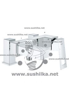 для ванны Grohe Eurocube 23143000, вертикальное подключение