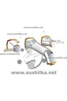 для раковины Grohe Grandera 20415IG0, излив 234 мм, цвет - хром/золото