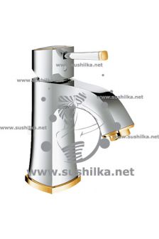 для раковины Grohe Grandera 23303IG0, с донным клапаном, цвет - хром/золото