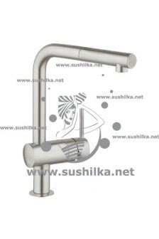 для мойки Grohe Minta 32168DC0, с выдвижный L-образным изливом, суперсталь