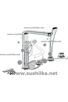 для ванны Grohe Veris 19362000, на бортик ванны, цвет - хром