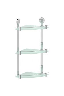 ARTWELLE Harmonie 041 Полка стеклянная угловая тройная 24 см