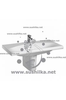 Ideal Standard Daylight K072801, прямоугольная, установка на пьедестал, 100 см