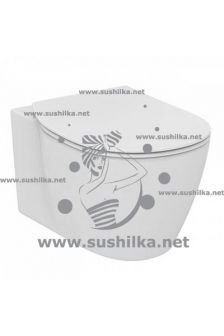 подвесной Ideal Standard Connect E771801, без сидения, горизонтальный выпуск