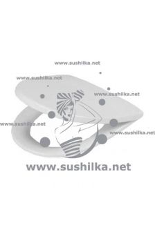 Сиденье с крышкой жесткое, белое, 367х434, для унитаза SEVEN D, Ido 9153701001 (ст. 91531 01 001)