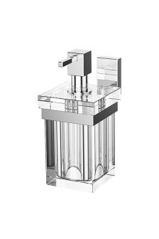 LINEAG TIF 006 Держатель с емкостью для жидкого мыла (хрусталь; хром)