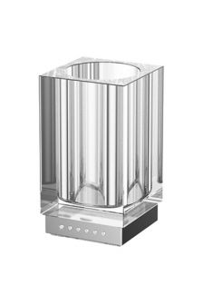 LINEAG TIF 916 Стакан настольный (хрусталь; хром - стразы)