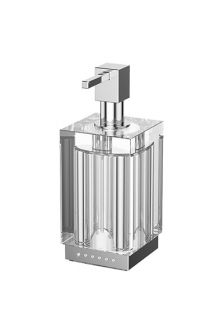 LINEAG TIF 918 Емкость для жидкого мыла настольная (хрусталь; хром - стразы)