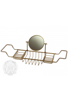 Migliore COMPLEMENTI ML.COM-50.172 ВR Полка-решетка на ванну с оптическим зеркалом, L66-105см, бронза
