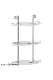 FBS NOS 073 Полка угловая с ограничителем 28 см тройная (стекло)