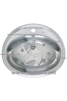 Reginox Pacific WLUX OSP (c/box) 570x480, нержавеющая сталь, двусторонняя зеркальная полировка для установки в открытую столешницу