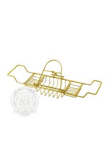 Migliore COMPLEMENTI ML.COM-50.171 DO Полка-решетка на ванну с подставкой для книг, L66-105см, золото