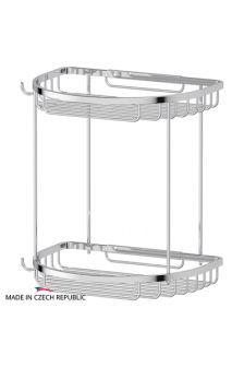 FBS RYN 011 Полочка-решетка двухуровневая полукруглая 26х26 см