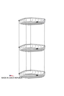 FBS RYN 027 Полочка-решетка трехуровневая угловая полукруглая 26х26х26 см