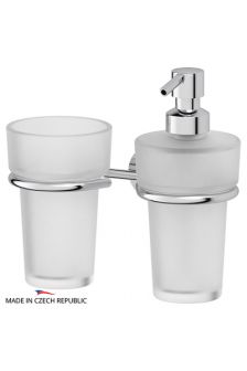 FBS VIZ 008 Держатель стакана и емкости для жидкого мыла (стекло) 