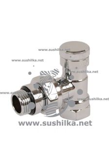 запорный RLV CX Ду 15 угловой хромированный, Danfoss 003L0273