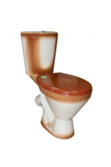 Унитаз-компакт &quot;Элегант&quot; (арматура, сиден., креплен к полу), коричневый ROSA (г.Киров)