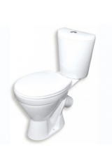 Унитаз-компакт &quot;Элегант&quot; белый (арматура, сиден., креплен к полу), ROSA (г.Киров)