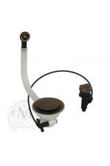 Слив для кухонной мойки d-90 с крышкой и переливом, Бронза, ML.RIC-10.132.BR