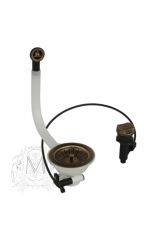 Слив для кухонной мойки d-90 с переливом, Бронза, ML.RIC-10.130.BR