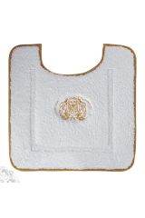COMPLEMENTI Коврик д/WC 60х60 см. узор, вышивка MIGLIORE, Белый/декор серебро, ML.COM-50.029.10