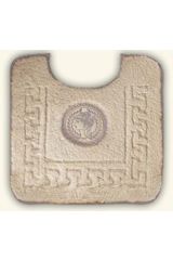 COMPLEMENTI Коврик д/WC 60х60 см. узор, вышивка АФИНА, Кремовый/декор серебро, ML.COM-50.050.10