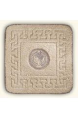COMPLEMENTI Коврик д/ванной комнаты 60х60 см. узор, вышивка АФИНА, Кремовый/декор серебро, ML.COM-50.058.10