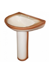 Умывальник &quot;Элеганс&quot; с отверстием п/смес., коричневый ROSA (г.Киров)