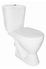 Унитаз-компакт &quot;Поло&quot; ( 2-х уров.арматура Alca Plact, сиденье микролифт), белый, ROSA (г.Киров)