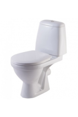 Унитаз-компакт &quot;Премьер&quot; Люкс ( 2-х уровн.арм., гориз.выпуск, микролифт), белый, ROSA (г.Киров)
