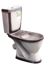 Унитаз-компакт &quot;Ресса&quot; черный (арматура, сиден., креплен к полу), ROSA (г.Киров)